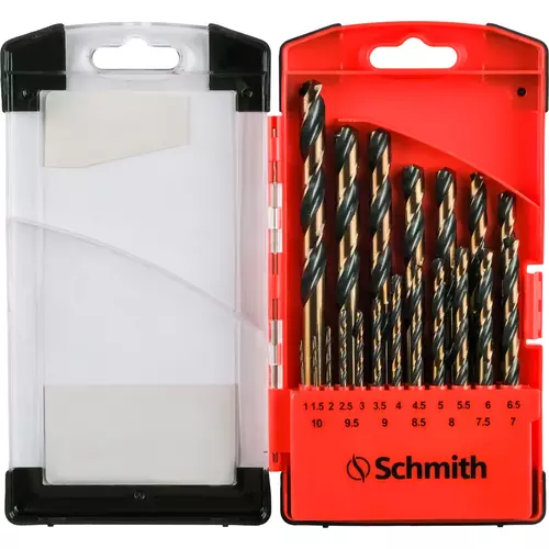 Zestaw wierteł do metalu HSS PRO 19 szt Schmith