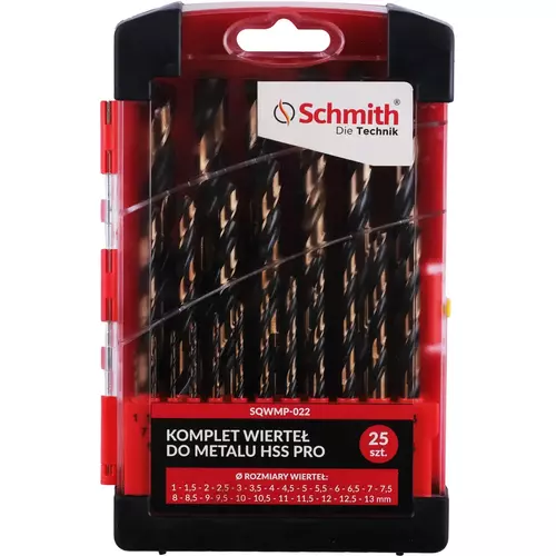 Zestaw wierteł do metalu HSS PRO 25 szt