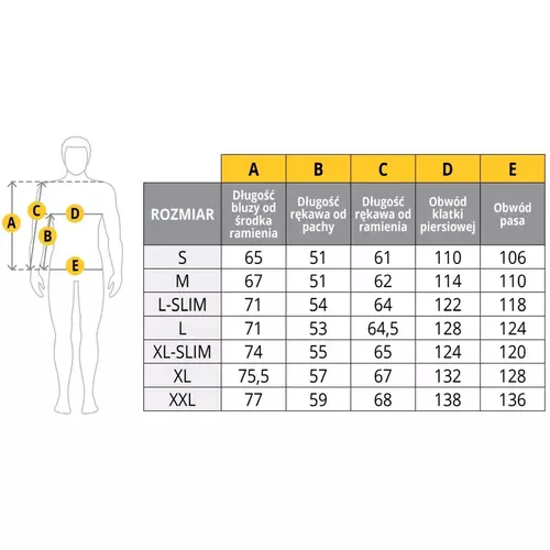 Biała bluza robocza L Slim Schmith