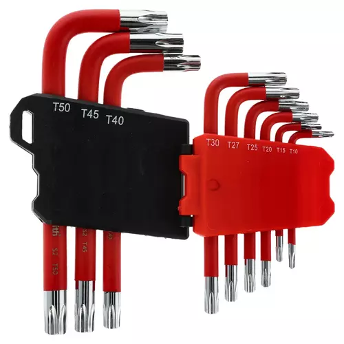 Zestaw kluczy Torx S2 RED krótkie 9 szt. Schmith