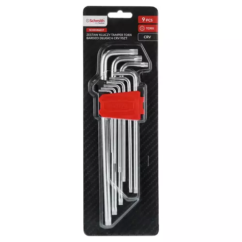 Zestaw kluczy Torx CRV bardzo długie 9 szt. Schmith