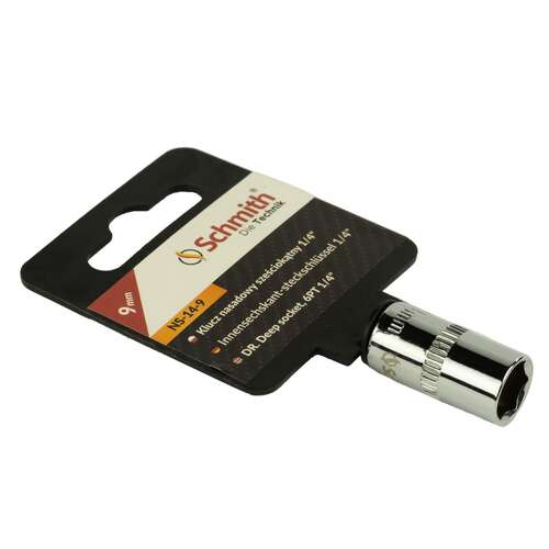 Nasadka sześciokątna 1/4" 9 mm, Rozmiar: 9  Schmith