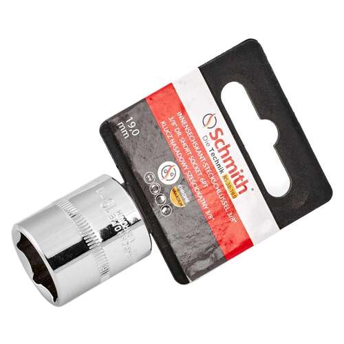 Klucz nasadowy sześciokątny 3/8" 10 mm, Rozmiar: 10 Schmith