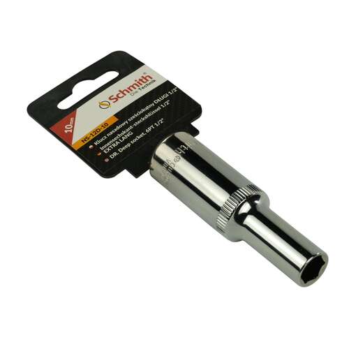 Klucz nasadowy sześciokątny długi 1/2" 10 mm Schmith