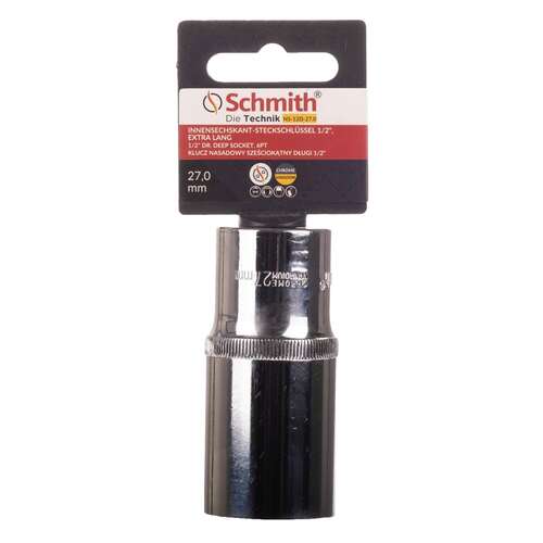 Nasadka sześciokątna długa 1/2" 27 mm Schmith