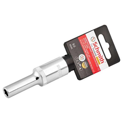 Klucz nasadowy sześciokątny długi 1/2" 8 mm Schmith