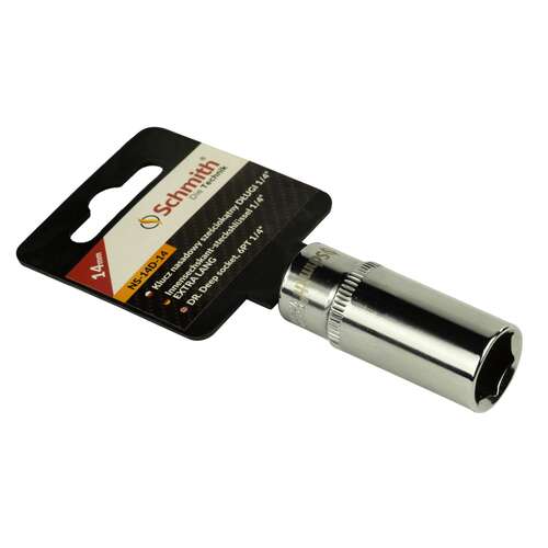Klucz nasadowy sześciokątny długi 1/4" 14 mm Schmith