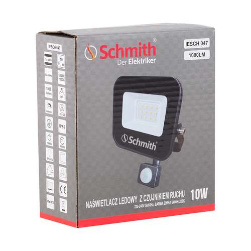 Naświetlacz LED 10W 1000lm czu. ruchu na podczerw Schmith