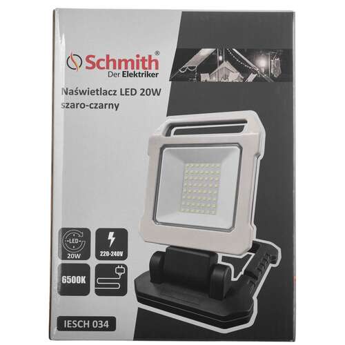 Naświetlacz LED 20W szaro-czarny Schmith