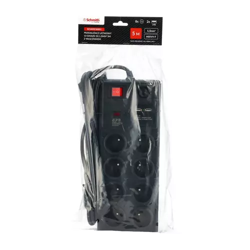 Listwa zasilająca 10 gn. 3x1,5mm 5m Schmith