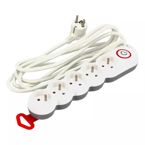 Listwa zasilająca 5 gn. 3x1,5mm 3m, Długość: 3, Liczba gniazd: 5 Schmith