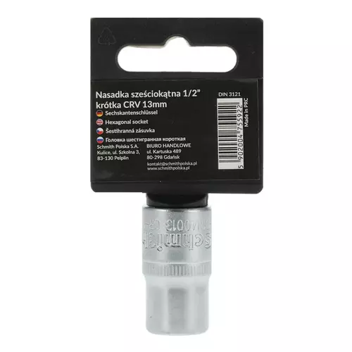 Nasadka sześciokątna AS-DRIVE 1/2" 12 mm, Rozmiar: 12 Schmith