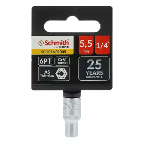 Nasadka sześciokątna AS-DRIVE 1/4" 5,5 mm, Rozmiar: 5,5  Schmith