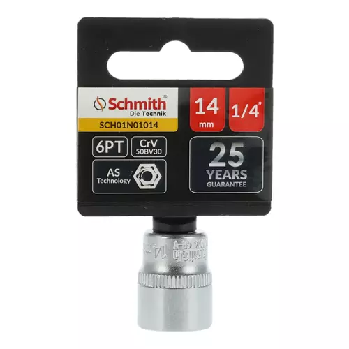 Nasadka sześciokątna AS-DRIVE 1/4" 14 mm, Rozmiar: 14  Schmith