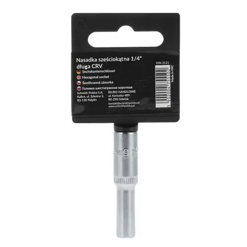 Nasadka sześciokątna długa AS-DRIVE 1/4" 8 mm, Rozmiar: 8  Schmith