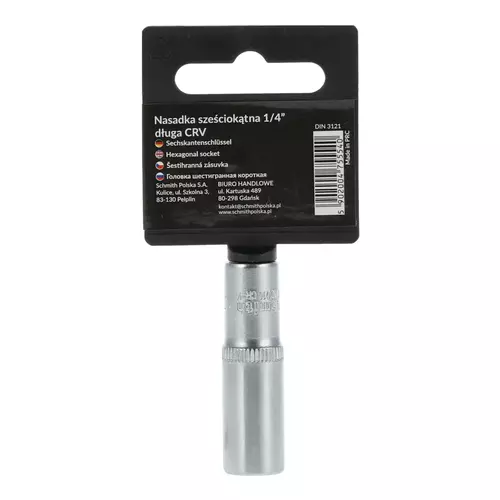 Nasadka sześciokątna długa AS-DRIVE 1/4" 9 mm, Rozmiar: 9  Schmith
