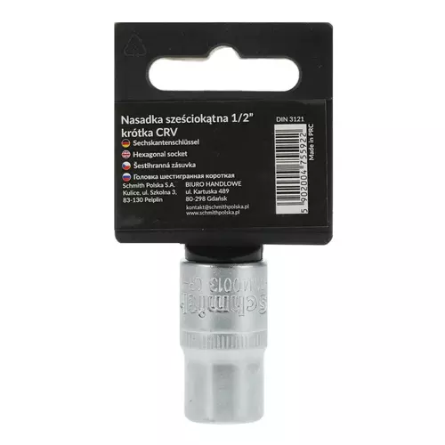 Nasadka sześciokątna AS-DRIVE 1/2" 14 mm, Rozmiar: 14  Schmith