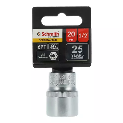 Nasadka sześciokątna AS-DRIVE 1/2" 20 mm, Rozmiar: 20  Schmith