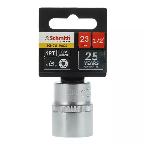 Nasadka sześciokątna AS-DRIVE 1/2" 23 mm, Rozmiar: 23  Schmith