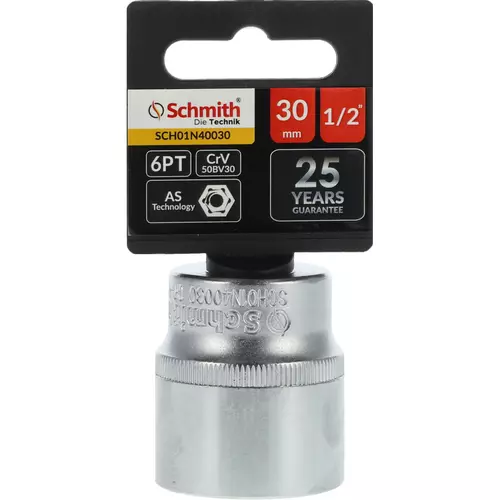 Nasadka sześciokątna AS-DRIVE 1/2" 30 mm, Rozmiar: 30  Schmith