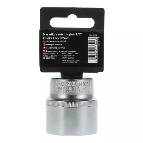 Nasadka sześciokątna AS-DRIVE 1/2" 32 mm, Rozmiar: 32  Schmith