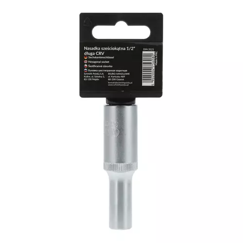 Nasadka sześciokątna długa AS-DRIVE 1/2" 8 mm, Rozmiar: 8  Schmith