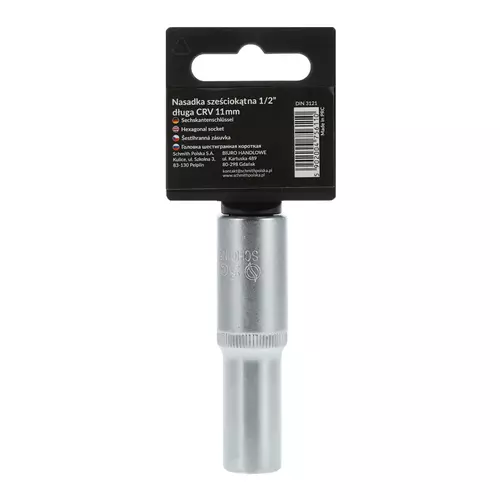 Nasadka sześciokątna długa AS-DRIVE 1/2" 11 mm, Rozmiar: 11  Schmith