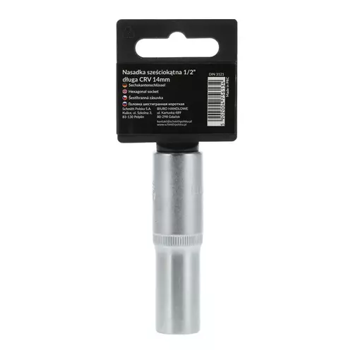 Nasadka sześciokątna długa AS-DRIVE 1/2" 14 mm, Rozmiar: 14  Schmith