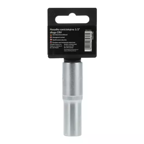 Nasadka sześciokątna długa AS-DRIVE 1/2" 15 mm, Rozmiar: 15  Schmith