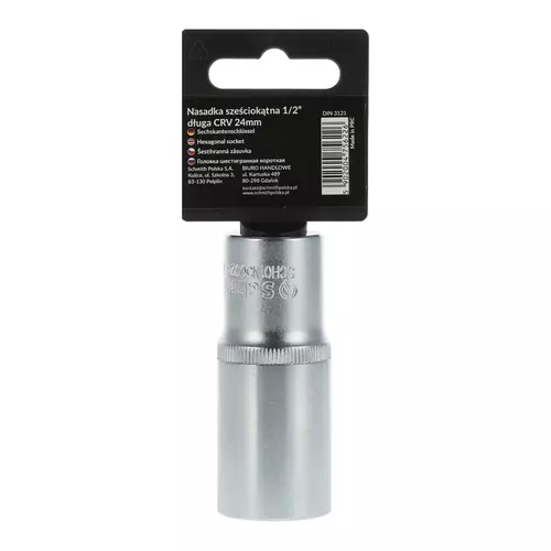 Nasadka sześciokątna długa AS-DRIVE 1/2" 24 mm, Rozmiar: 24  Schmith
