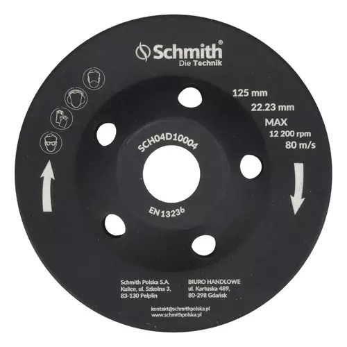 Tarcza diamentowa do szlifowania 125x22,23mm Turbo L Schmith