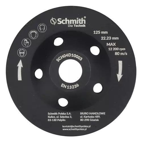 Tarcza diamentowa do szlifowania 125x22,23mm Double Schmith