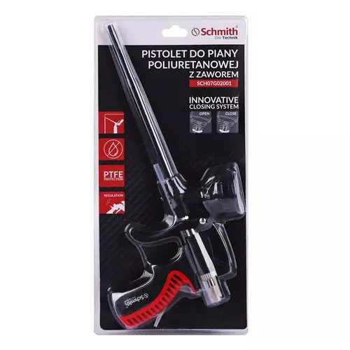 Pistolet do pianki poliuretanowej z zaworem Schmith