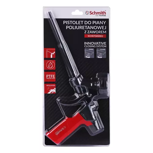 Pistolet do piany poliuretanowej z zaworem Schmith
