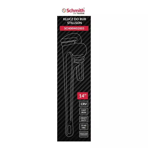 Klucz nastawny Stillson 350 mm 14", Rozmiar: 350mm Schmith