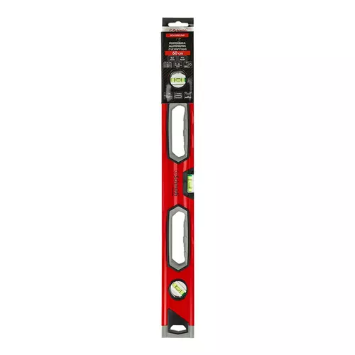 Poziomica aluminiowa z uchwytami 60 cm, Długość: 60 Schmith