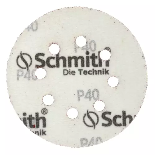 Krążek ścierny z rzepem 125mm z otworami P40 5szt, Gradacja: P40 Schmith