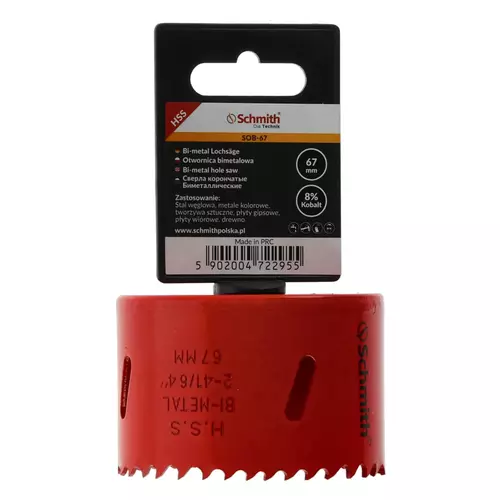 Otwornica Bimetalowa 67 mm, Średnica: 67,0 Schmith