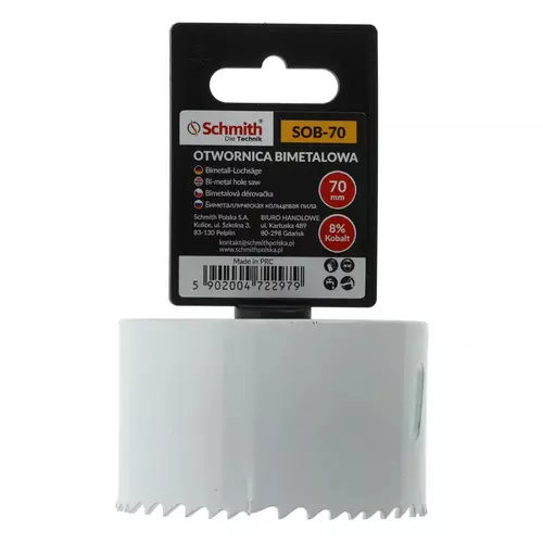 Otwornica Bimetalowa 70 mm, Średnica: 70,0 Schmith