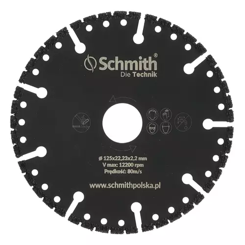 Uniwersalna tarcza diamentowa do cięcia 125mm Schmith