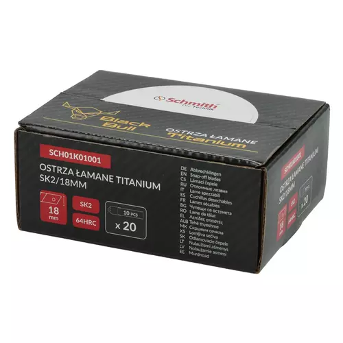 Ostrza łamane Titanium 18 mm 10 szt. Schmith