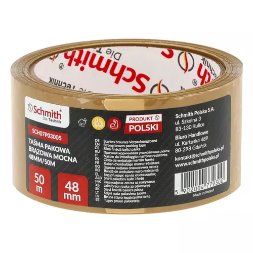 Taśma pakowa brązowa 48 mm 50 m Schmith
