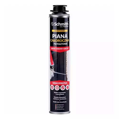 Piana montażowa niskoprężna, całoroczna 750ml Schmith