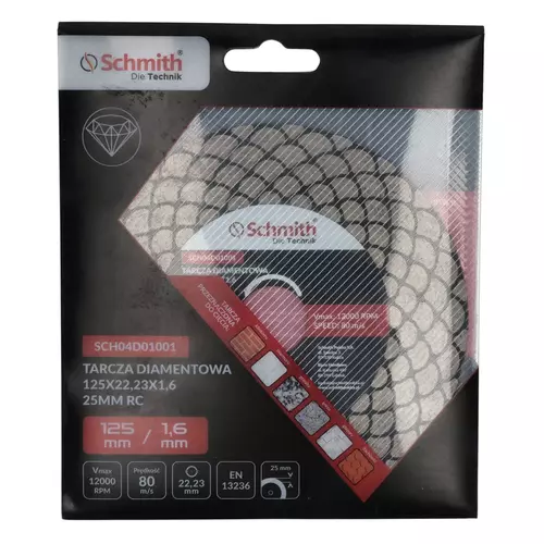 Tarcza diamentowa 125x22,23x1,6 25mm RC Schmith