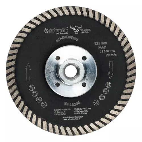 Tarcza diamentowa do cięcia i szlifowania TURBO M14 125mm Black Bull Schmith
