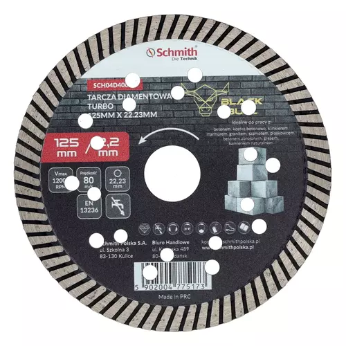 Tarcza diamentowa TURBO 125mm Black Bull Schmith