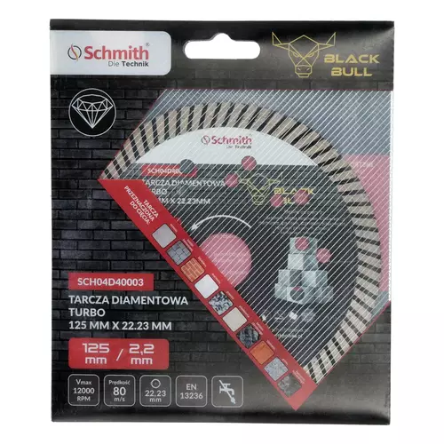 Tarcza diamentowa TURBO 125mm Black Bull Schmith