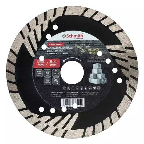 Tarcza diamentowa SUPER TURBO 125mm Black Bull Schmith