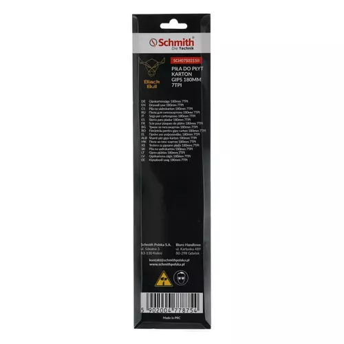 Piła do płyt G-K 180mm 7TPI Black Bull Schmith