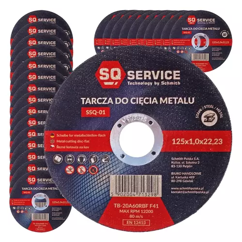 Zestaw tarcz do metalu SQ 125x1,0 25 szt. Schmith